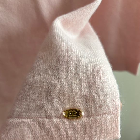 Lemonwood Wool-Cashmere Pink Floral V-neck Pullover Sweater Size Small - Picture 8 of 8